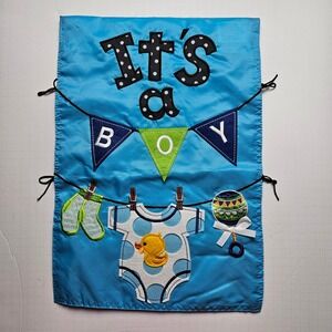 Evergreen Enterprises Its A Boy Garden Applique Flag Baby Shower Decor